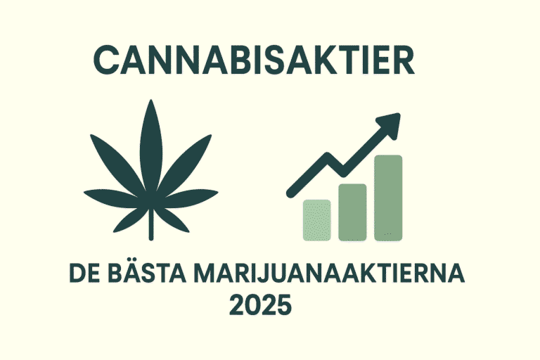 Dina Pengar 202 Samuelssons Rapport cannabisaktier, bästa marijuanaaktierna, tillväxtgraf, investera i cannabis, börsen 2026.