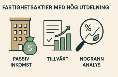 fastighetsaktier med hög utdelning, passiv inkomst, tillväxt, noggrann analys, investering 2026.