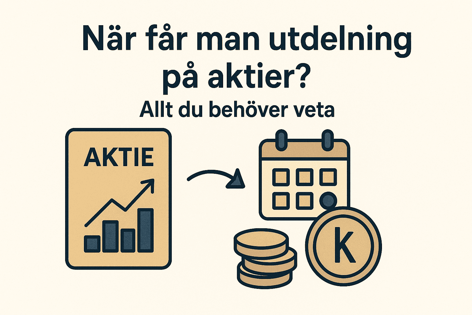 Dina Pengar 269 Samuelssons Rapport Illustration som visar ett aktiecertifikat, kalender och mynt – symboliserar utdelningstillfälle för aktieägare.