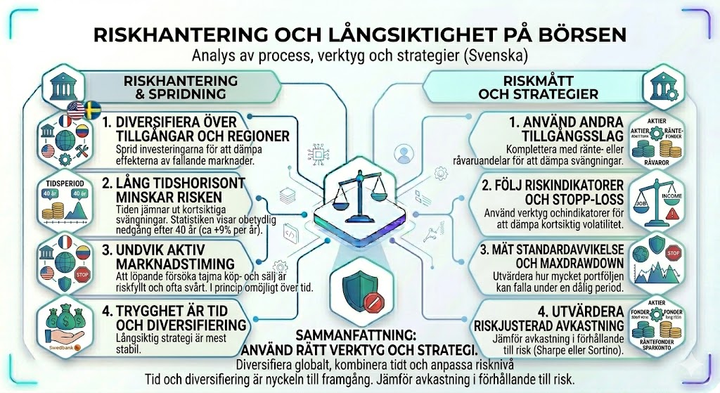 Nybörjarportföljer som slagit index sedan 2008, riskhantering och långsiktighet på börsen, aktieportföljer som presterar bättre än OMX och Avanza Zero, diversifiering och riskmått för investeringar.