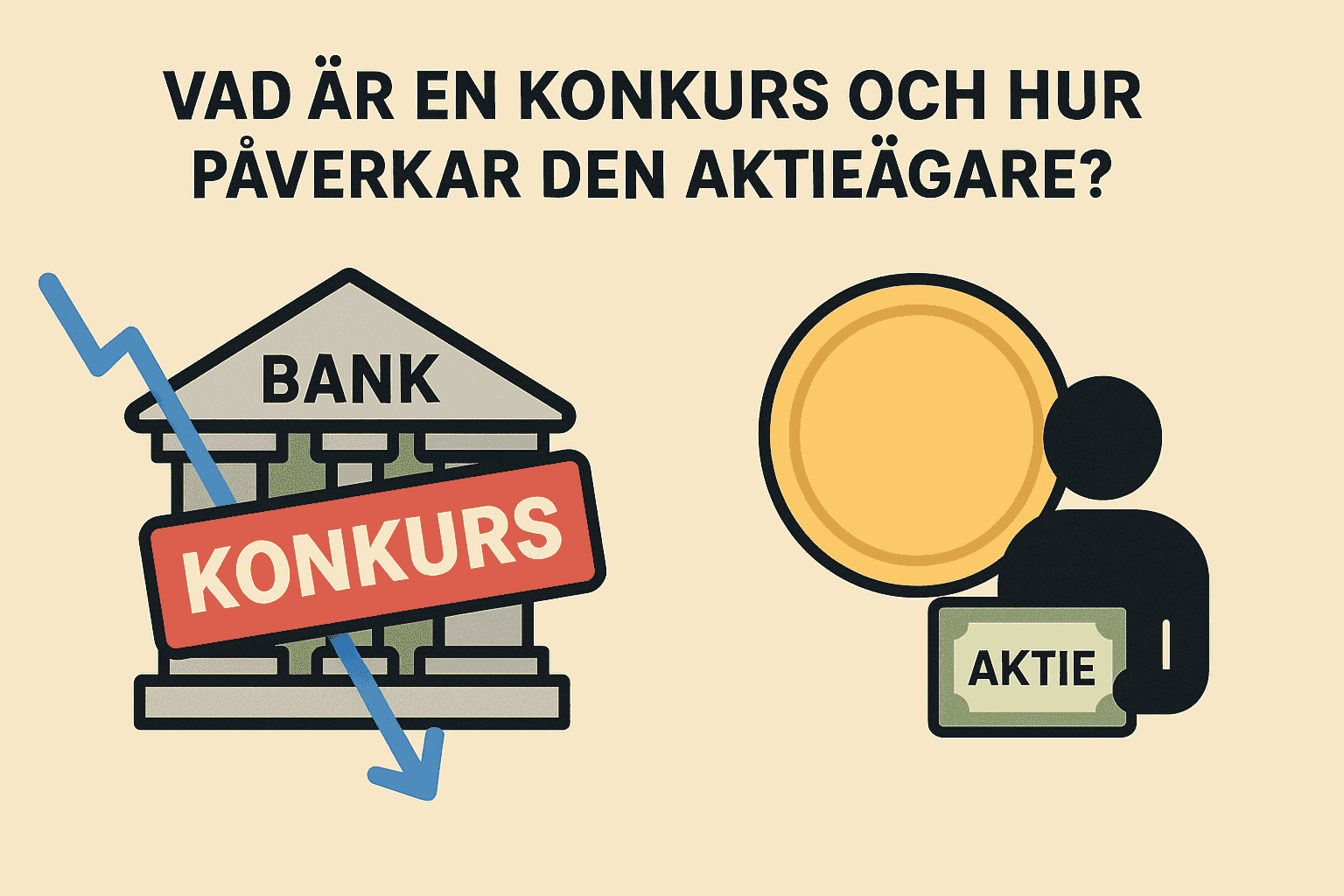 Vad händer med aktier vid konkurs, aktieägare vid konkurs, ISK konkurs, förlustavdrag aktier, konkursrisk, vad händer med aktier när ett bolag går i konkurs