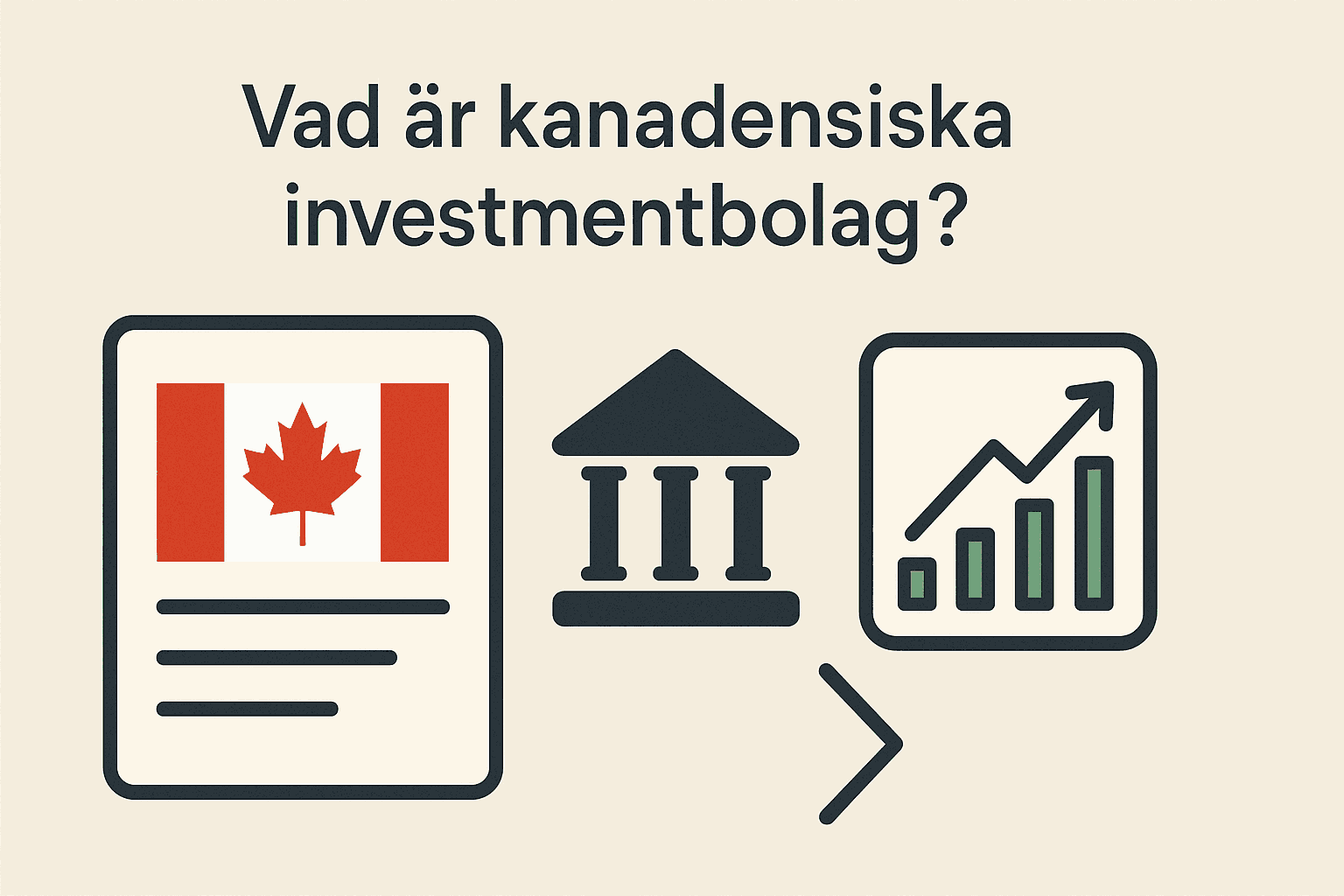 Kanadensiska Investmentbolag – Din guide till investeringar i Kanada 1 Samuelssons Rapport Infographic som förklarar kanadensiska investmentbolag med symboler för Kanadas flagga, bankbyggnad och växande investeringar.