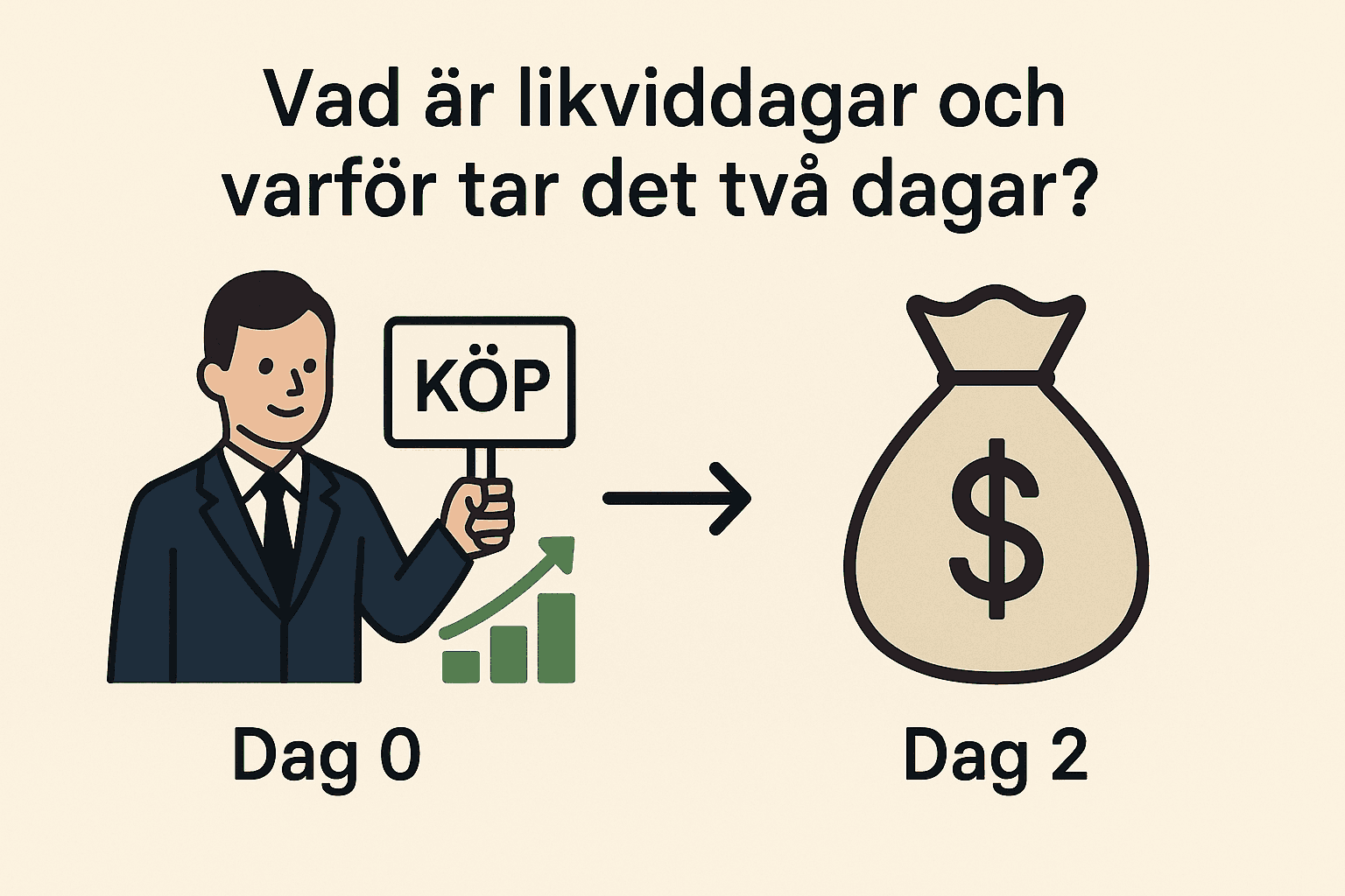 Sålt aktier när kommer pengarna in på kontot, likviddagar, avstämningsdag, aktiehandel, pengar på kontot, isk.