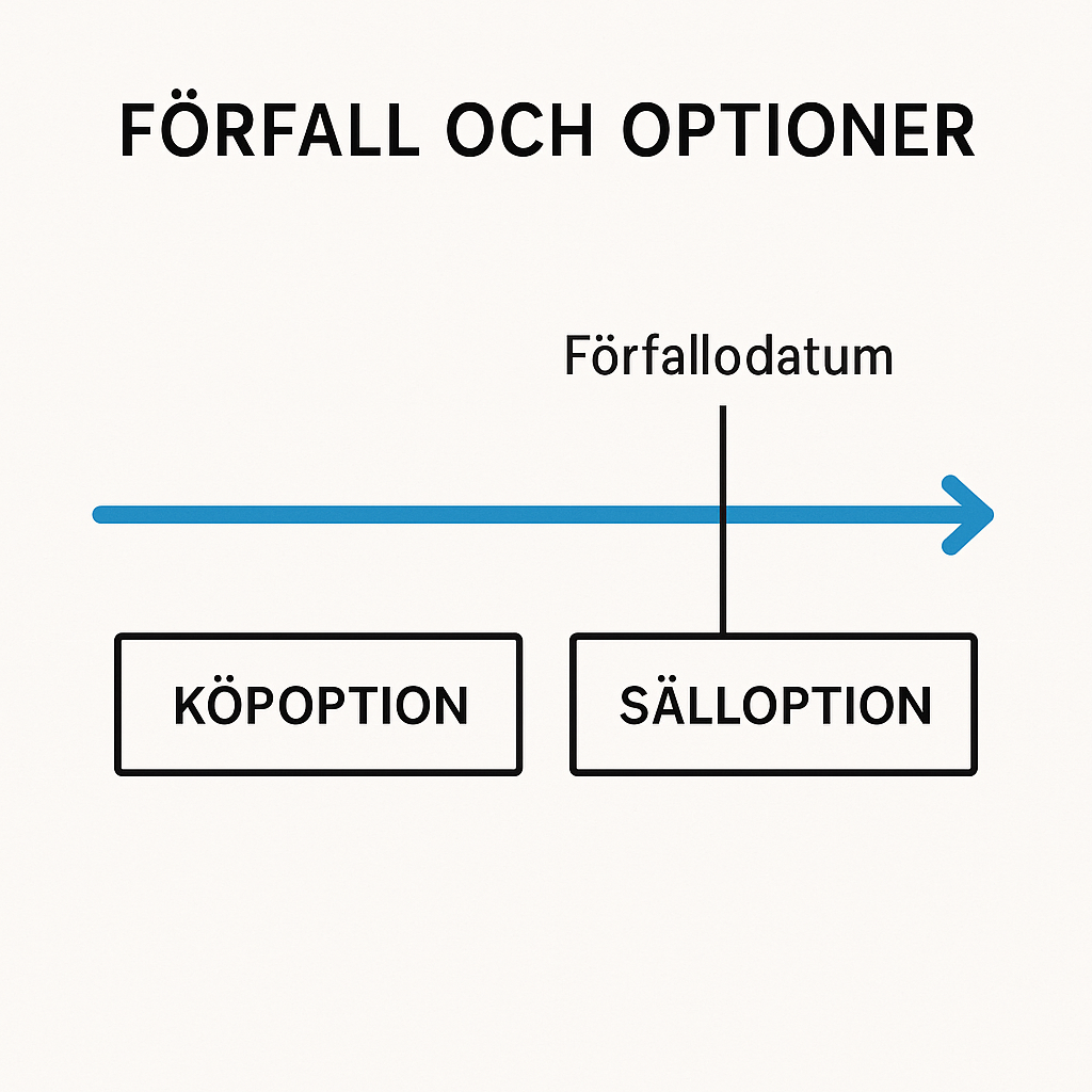 Illustration av förfall och optioner