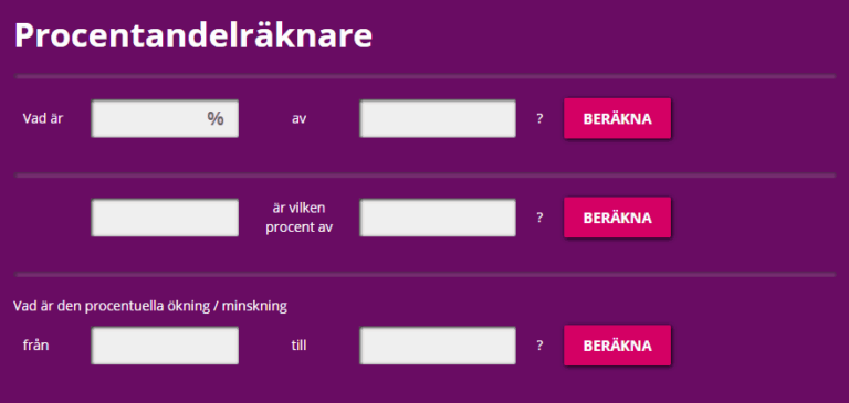 Hur Räknar Man Procent Av Något